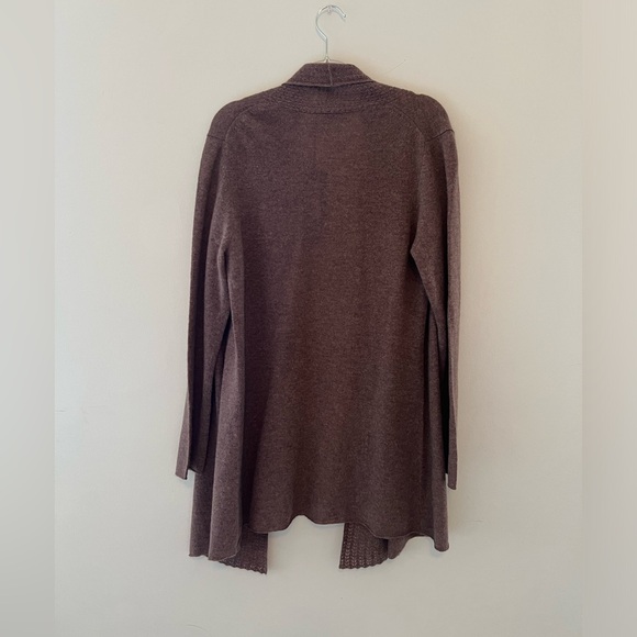 Lusso Cashmere Heather Caramel Business Casual Open Front Cardigan Size M NWT - Picture 2 of 5